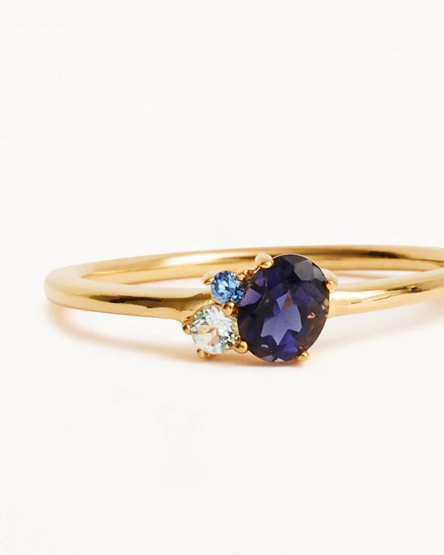 Women By Charlotte Jewellery | By Charlotte 18K Gold Vermeil Kindred Birthstone Ring-September/Sapphire