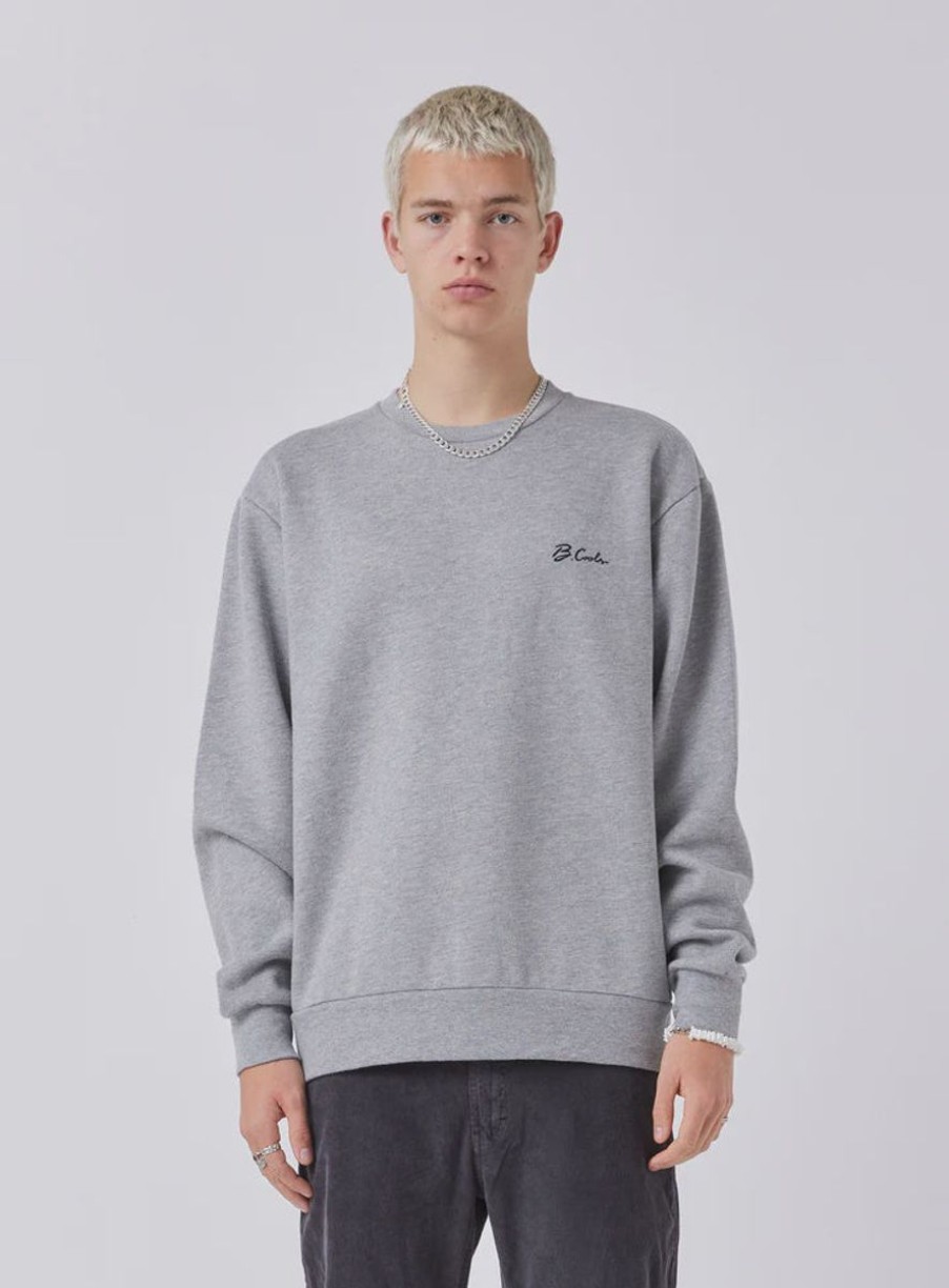 Men Barney Cools Jumpers | Barney Cools B. Cools Sweatshirt-Grey Melange