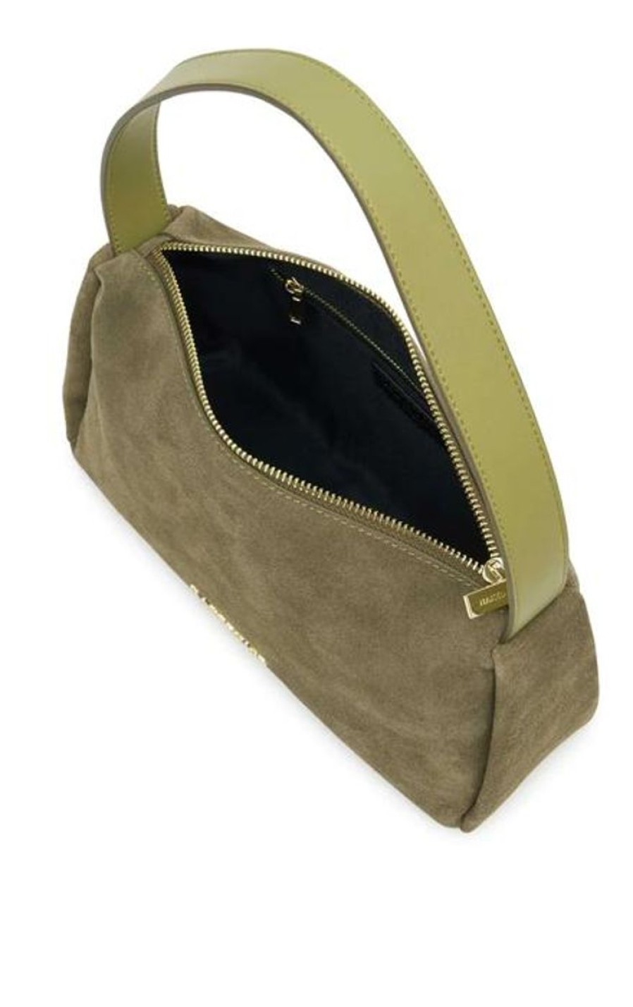 Women Nakedvice Bags | Nakedvice The Joan Suede Moss Bag- Moss/Gold