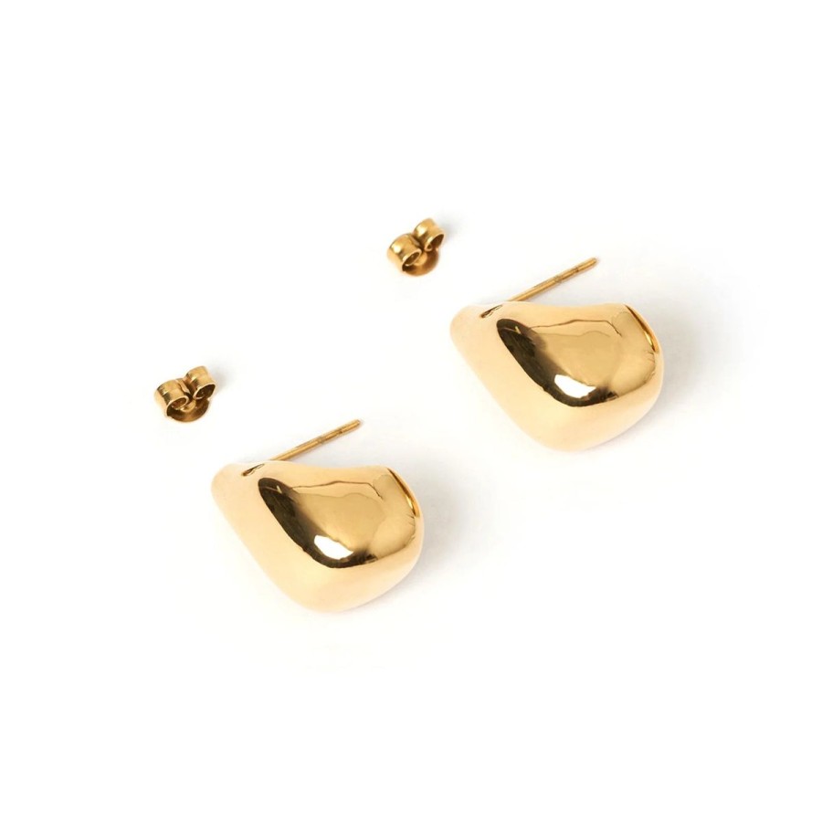 Women Arms Of Eve Jewellery | Arms Of Eve Delphine Gold Earrings