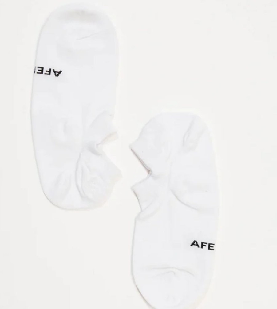 Women Afends Socks | Afends Revolve Hemp No Show Socks-White