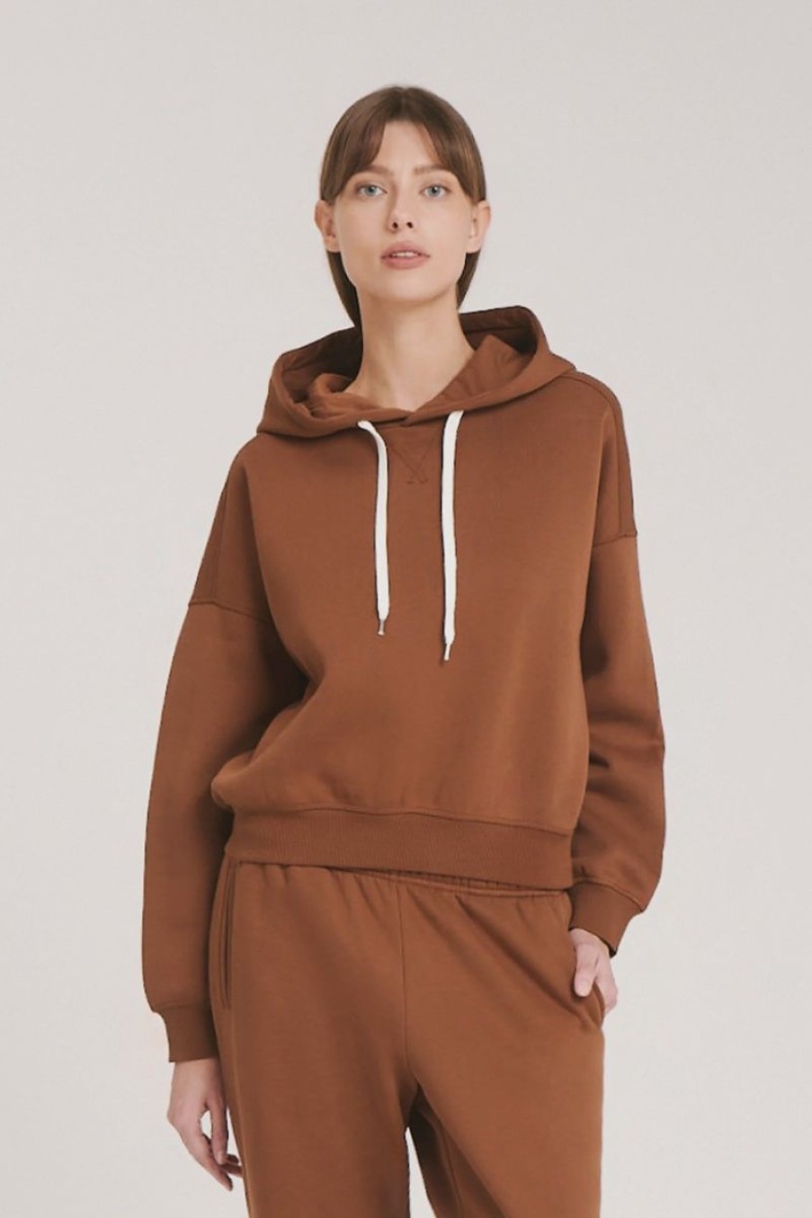 Women Nude Lucy Jumpers | Nude Lucy Carter Classic Hoodie-Toffee