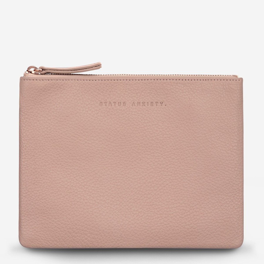 Women Status Anxiety Wallets & Pouches | Status Anxiety Fake It Clutch- Dusty Pink