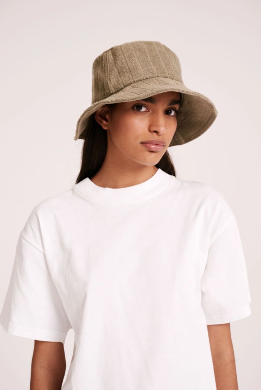 Women Nude Lucy Hats | Nude Lucy Terry Bucket Hat-Olive