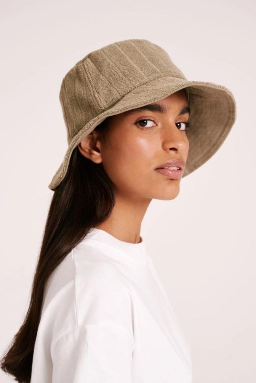 Women Nude Lucy Hats | Nude Lucy Terry Bucket Hat-Olive