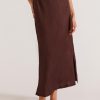 Women Staple the Label Skirts | Staple The Label Haven Midi Skirt- Espresso