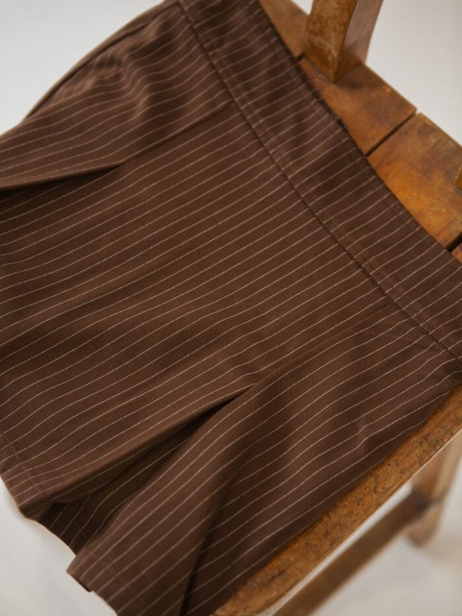 Women THRILLS Skirts | Thrills Reese Pinstripe Pleated Skirt-Brown