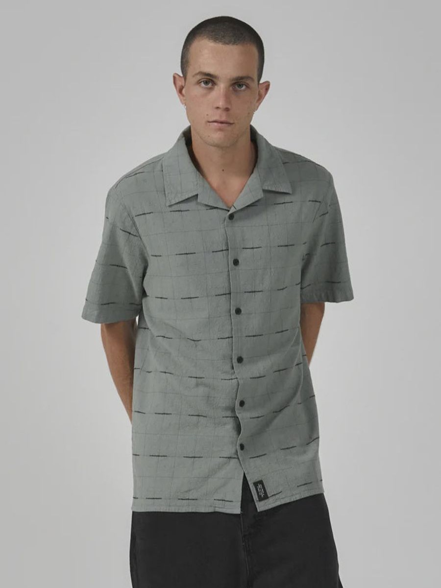 Men THRILLS Shirts | Enlightenment Bowling Shirt-Sea Grass