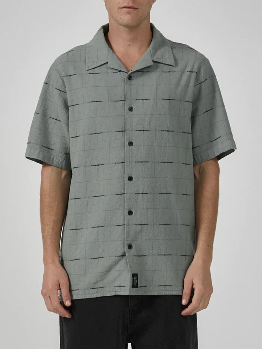 Men THRILLS Shirts | Enlightenment Bowling Shirt-Sea Grass