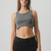 Women Afends Tops | Chloe Hemp Rib Singlet- Steel