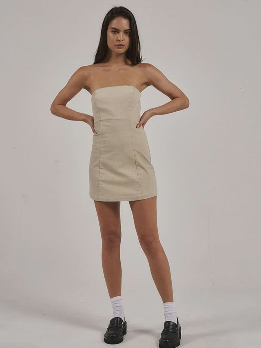 Women THRILLS Dresses | Thrills Carey Strapless Mini Dress-Oatmeal