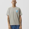 Men Afends Tees | Whirlwood Boxy Graphic T-Shirt- Olive