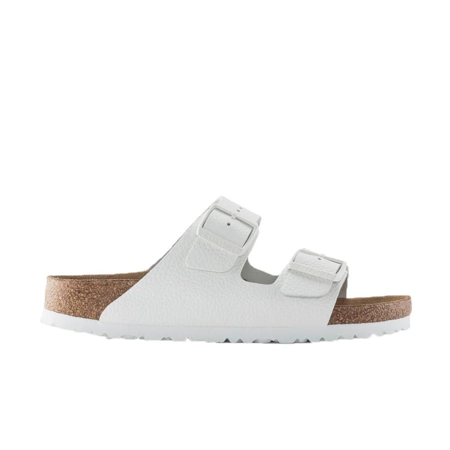 Footwear Birkenstock Arizona | Birkenstock Arizona White Smooth Leather Regular White Buckle