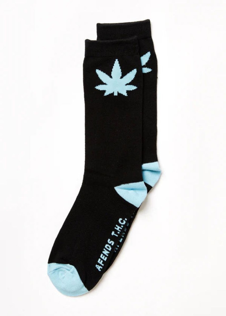 Women Afends Socks | Controlla Hemp Crew Socks-Black