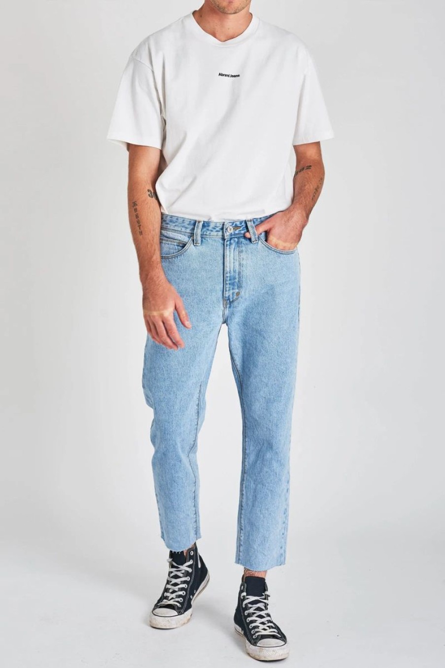 Men ABrand Jeans | Abrand Cropped Straight Jean-Walkman