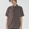 Men THRILLS Shirts | Thrills Union Short Sleeve Work Shirt-Postal Brown