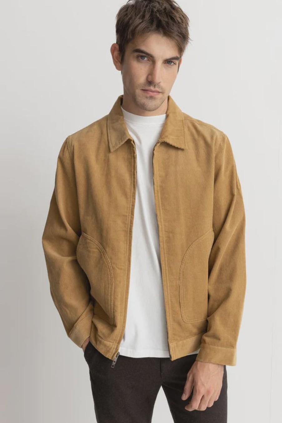 Men Rhythm Jackets And Coats | Rhythm Cord Utility Jacket-Camel