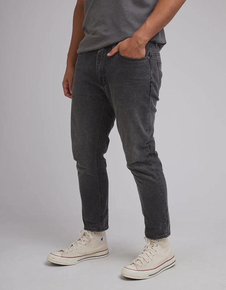 Men ABrand Jeans | A Cropped Straight-Big Calm-Faded Black