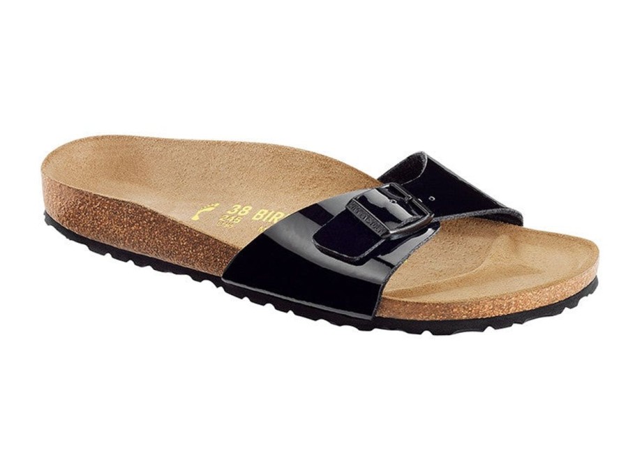 Footwear Birkenstock Madrid | Birkenstock Madrid Patent Black Birko Flor Regular