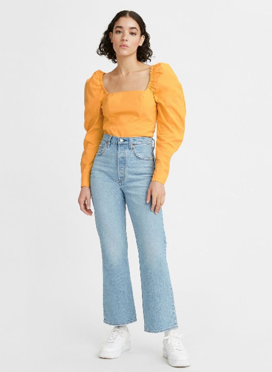 Women Levis Jeans | Ribcage Crop Bootcut Jeans-Jazz Away