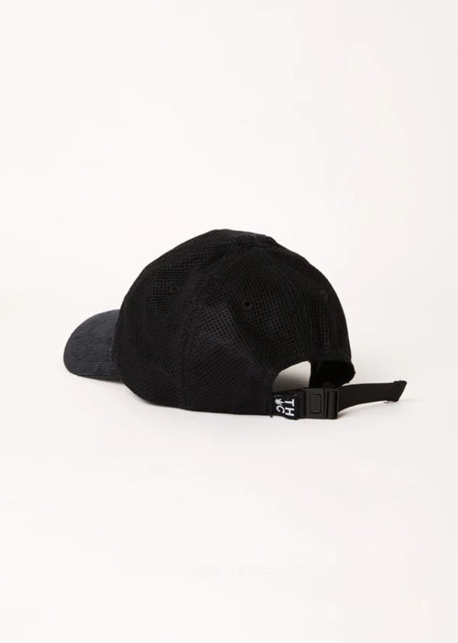 Men Afends Caps | Asta Hemp 6 Panel Cap-Black