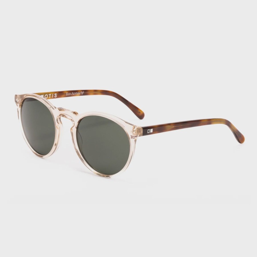 Women Otis Sunglasses | Otis Omar Sunglasses-Eco Crystal Pebble/Havana Zinnia/L.I.T Polarised Grey