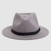 Women Brixton Hats | Messer Packable Fedora- Grey