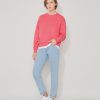 Women Jac+Mooki Jumpers | Jac + Mooki Essential Crew Sweatshirt-Rogue Red