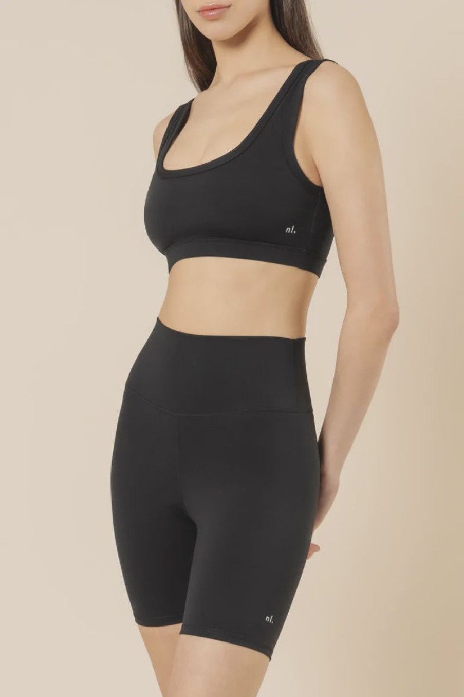 Women Nude Lucy Activewear | Nude Active Crop Top- Black