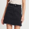 Women THRILLS Denim Skirts | Jane Raw Hem Skirt- Faded Black