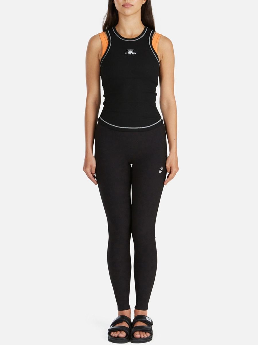 Women Ena Pelly Activewear | Ena Pelly Athleisure Rib Legging-Black