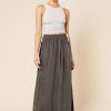 Women Nude Lucy Tops | Eve Organic Drawstring Tank-Grey Marle