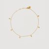 Women By Charlotte Jewellery | By Charlotte 18K Gold Vermeil Blessing Anklet