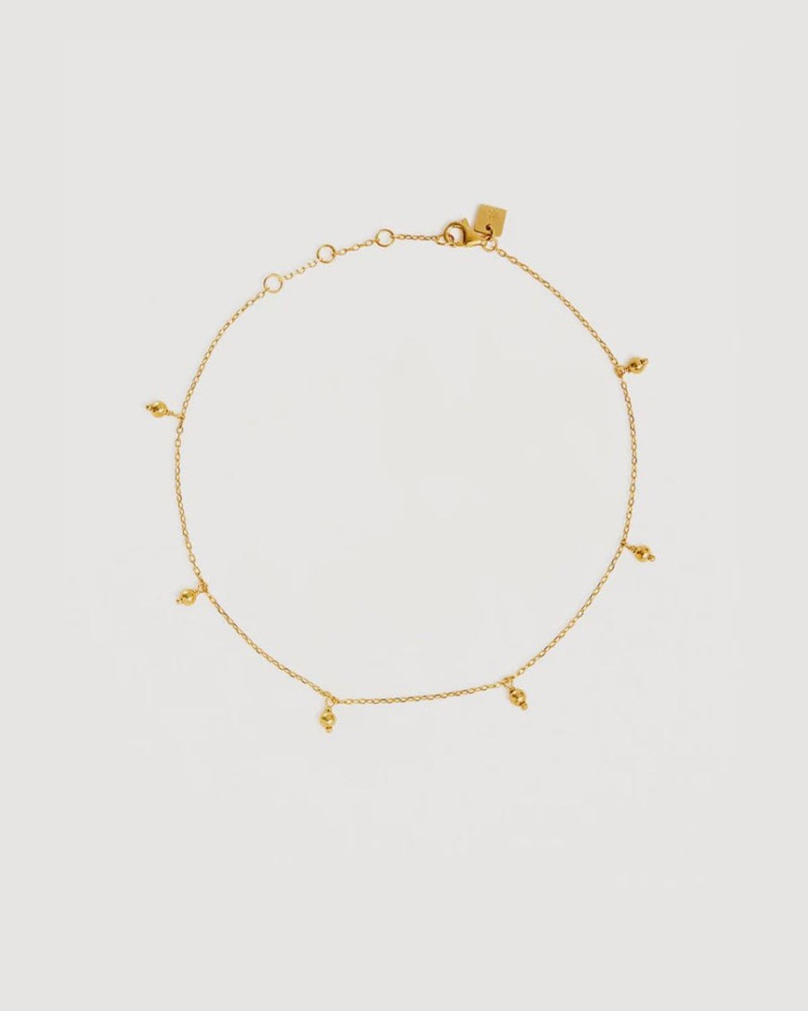 Women By Charlotte Jewellery | By Charlotte 18K Gold Vermeil Blessing Anklet