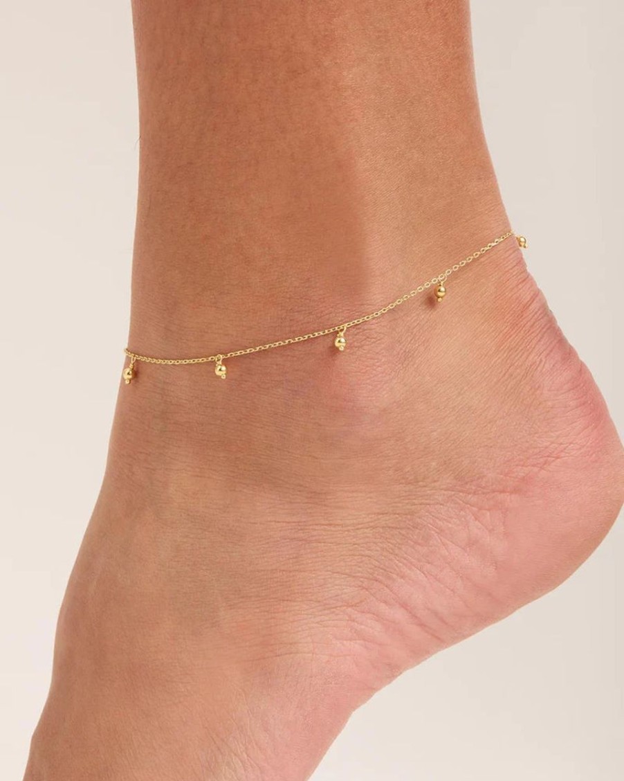 Women By Charlotte Jewellery | By Charlotte 18K Gold Vermeil Blessing Anklet