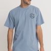 Men Rhythm Tees | Rhythm Rise & Shine Short Sleeve T-Shirt-Sea Blue