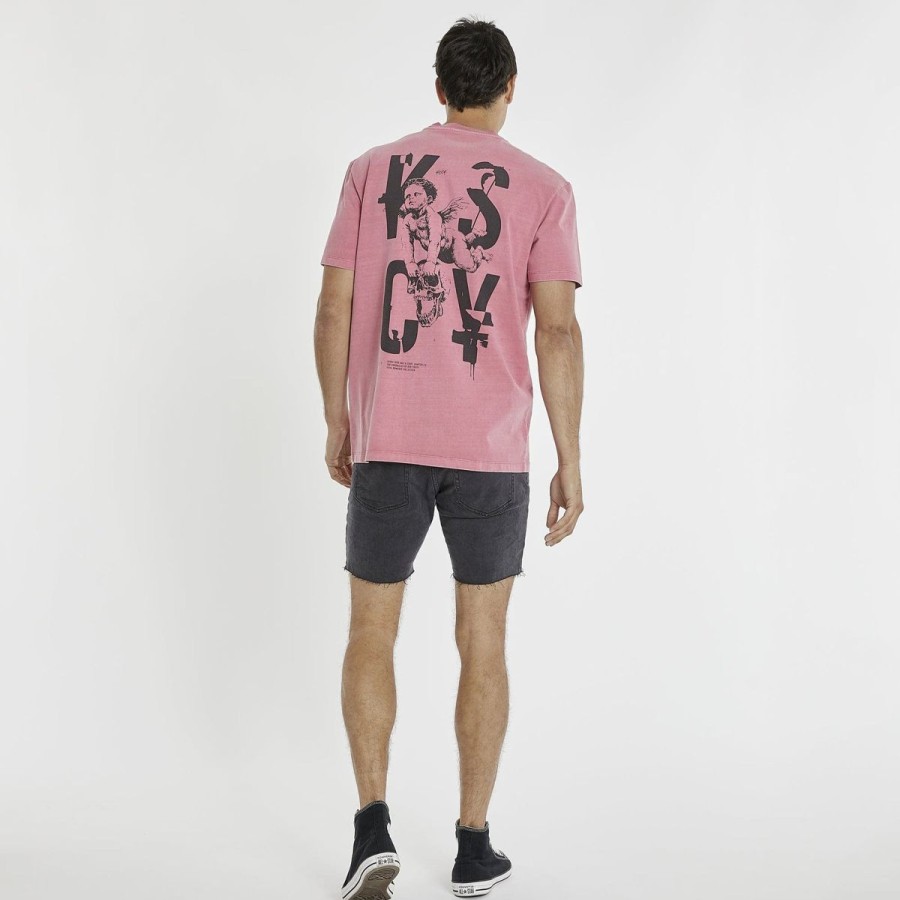 Men Kiss Chacey Tees | Kiss Chacey Fatal Romance Heavy Relaxed Tee-Pigment Rose