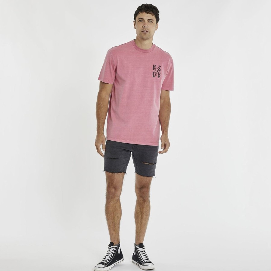 Men Kiss Chacey Tees | Kiss Chacey Fatal Romance Heavy Relaxed Tee-Pigment Rose