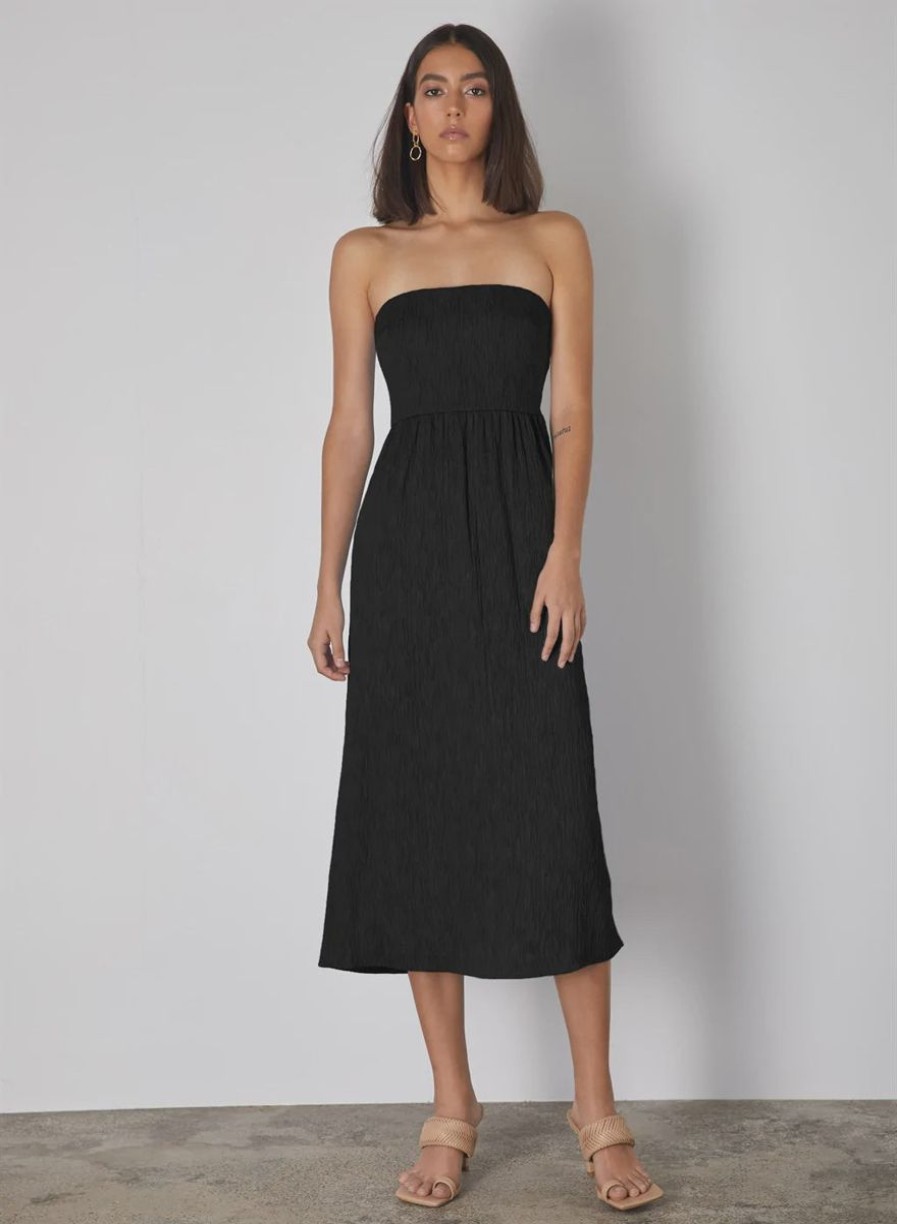 Women Esmaeé Dresses | Ikaria Bandeau Dress- Black