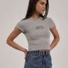 Women THRILLS Tees | Thrills Coat Of Thrills Y2K Tee-Grey Marle