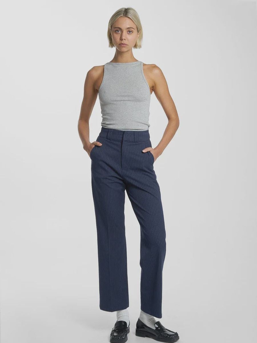 Women THRILLS Pants | Thrills Danny Pinstripe Pant-Station Navy