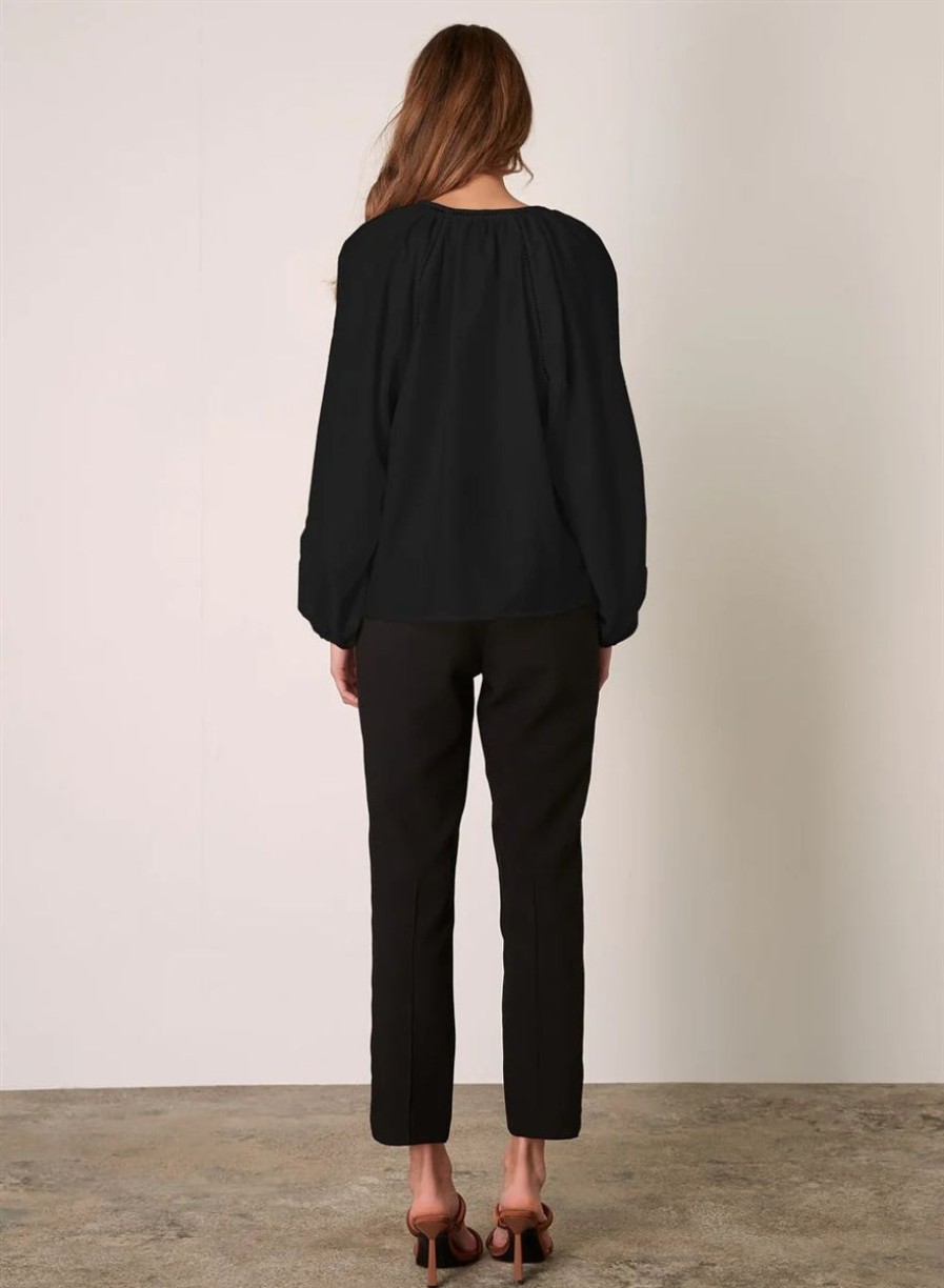 Women Esmaeé Shirts And Blouses | Irena V-Neck Blouse-Black