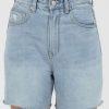 Women Ziggy Denim Denim Shorts | Hi Mum Short-Stretch-Light Grainy Blues