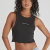 Women ABrand Tops | A Heather Singlet-Black