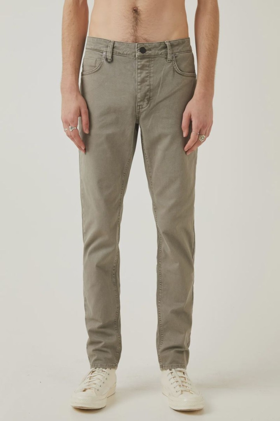 Men Neuw Denim Jeans | Lou Slim Twill-Mushroom