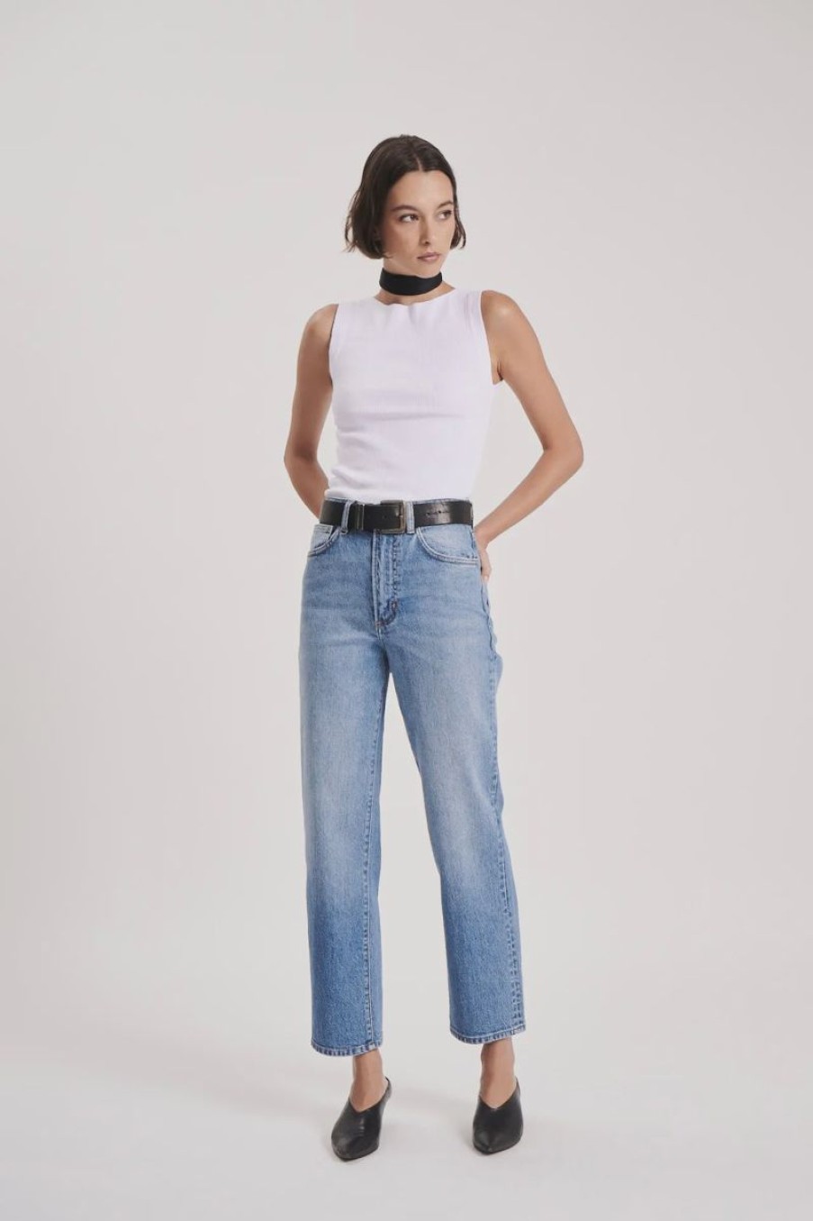 Women Neuw Denim Jeans | Edie Straight- Friction