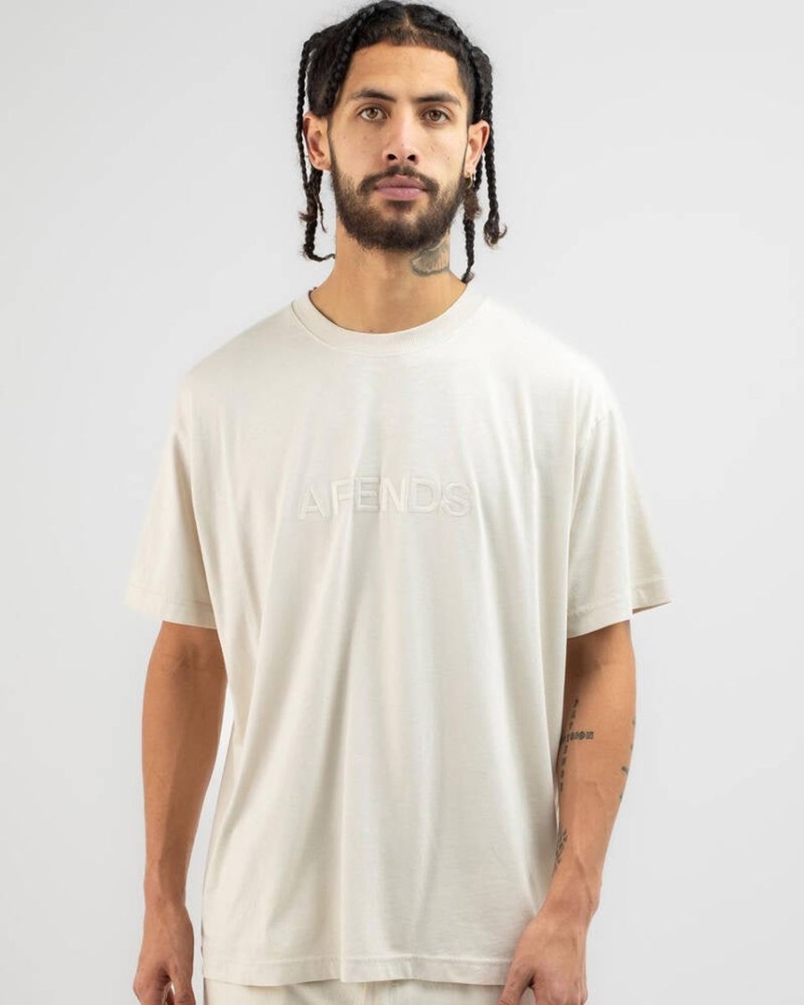 Men Afends Tees | Afends Disguise Recycled Boxy Fit Tee-Moonbeam