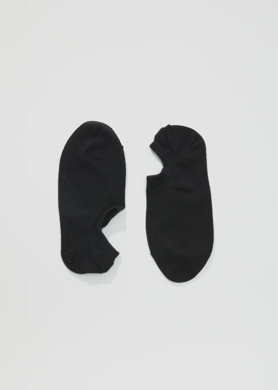 Women Afends Socks | Afends Revolve Hemp No Show Socks-Black