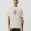 Men Afends Tees | Afends Dossy Hemp Box Fit Tee-Moonbeam