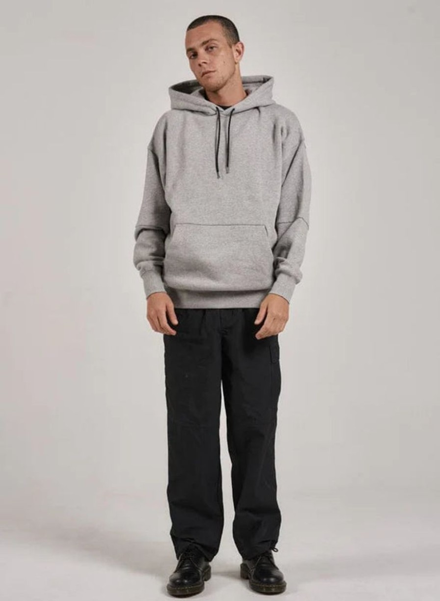 Men THRILLS Jumpers | Thrills Underground Slouch Pull On Hood-Grey Marle